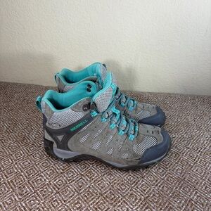 Merrell Hiking Boots Accentor 2 Mid Ventilator Trail Sedona/Atlantis US Sz 6 EUC